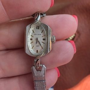 14 K WHITE GOLD BULOVA WATCH